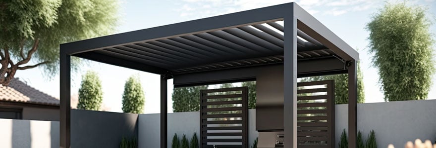 Pergola bioclimatique auto-portée